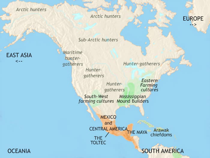 Map of North America at 979CE