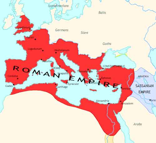 Map of Imperium: the Rise and Fall of an Empire at 337CE