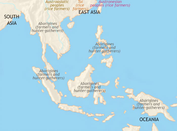 Map of South East Asia at 2500BCE