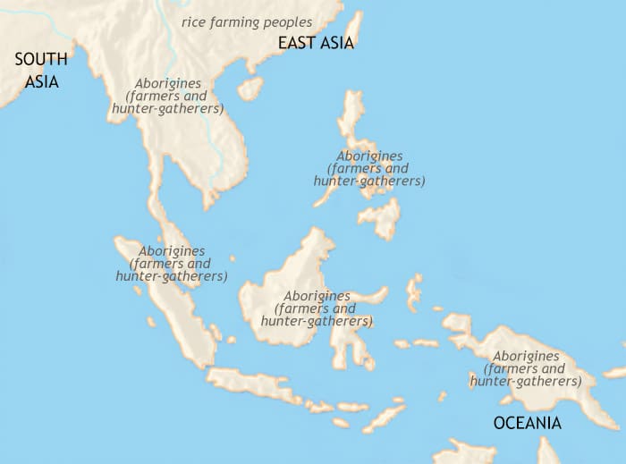 Map of South East Asia at 3500BCE