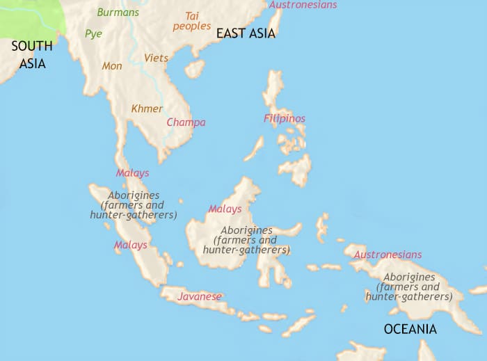 Map of South East Asia at 500BCE