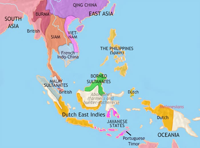 Map of South East Asia at 1871CE