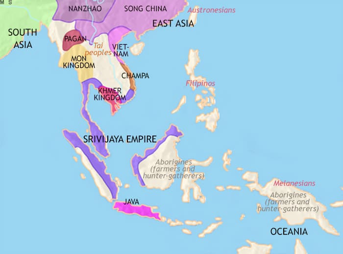 Map of South East Asia at 979CE