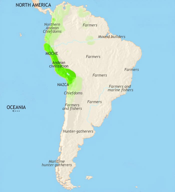 Map of South America at 200CE