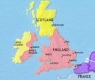 Map of Britain at 1453CE