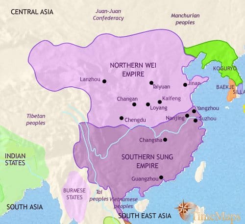 Map of Ancient China, 30 BCE: The Han Dynasty at its Height | TimeMaps