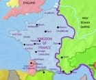 Map of France at 1215CE