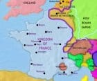Map of France at 1648CE