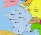 Map of France at 1871CE