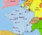 Map of France at 1960CE