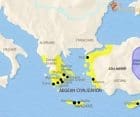 Map of Greece and the Balkans at 1500BCE