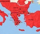 Map of Greece and the Balkans at 200CE