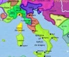 Map of Italy at 1453CE