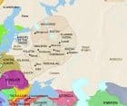 Map of Russia at 1215CE