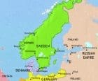 Map of Scandinavia at 1871CE