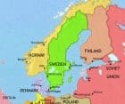 Map of Scandinavia at 1960CE