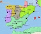 Map of Spain and Portugal at 1215CE