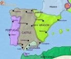 Map of Spain and Portugal at 1453CE
