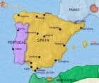 Map of Spain and Portugal at 1789CE