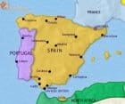 Map of Spain and Portugal at 1837CE