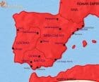 Map of Spain and Portugal at 200CE