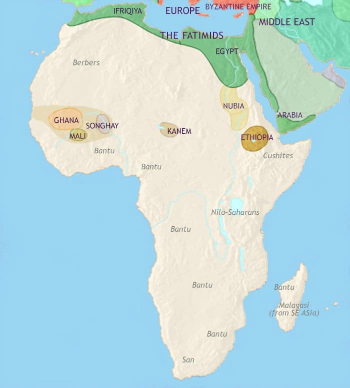 Map of Africa at 979CE