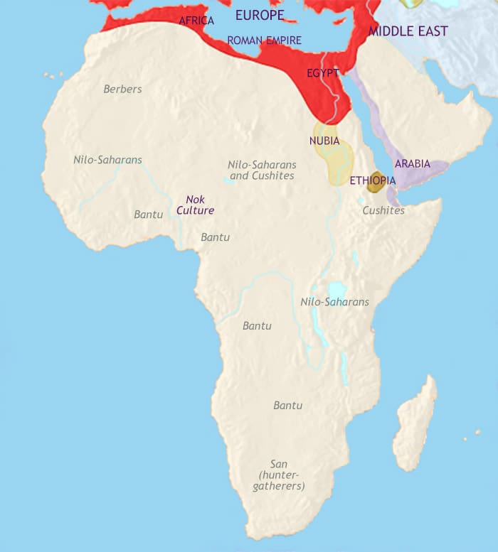 Map of Africa at 200CE