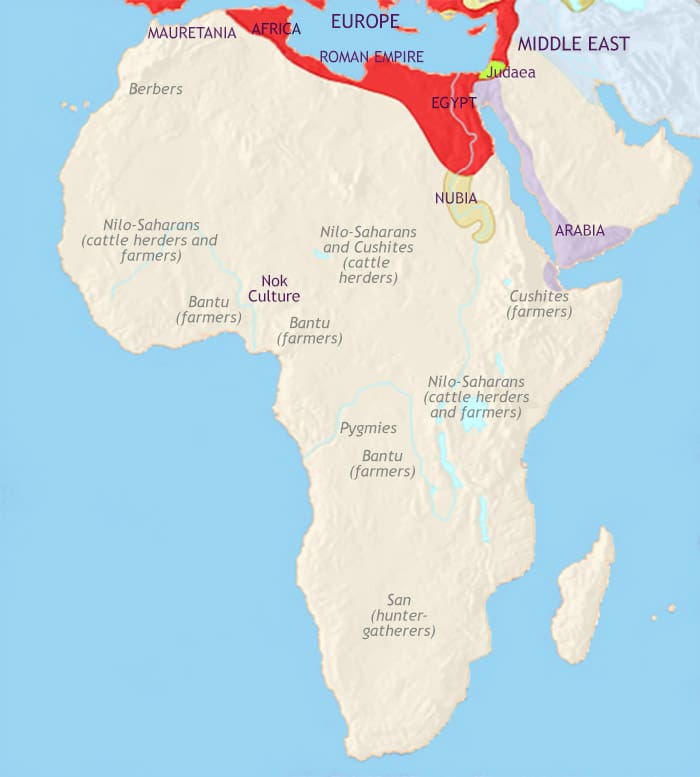 Map of Africa at 30BCE