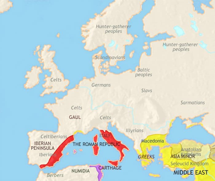 Map of Europe at 200BCE
