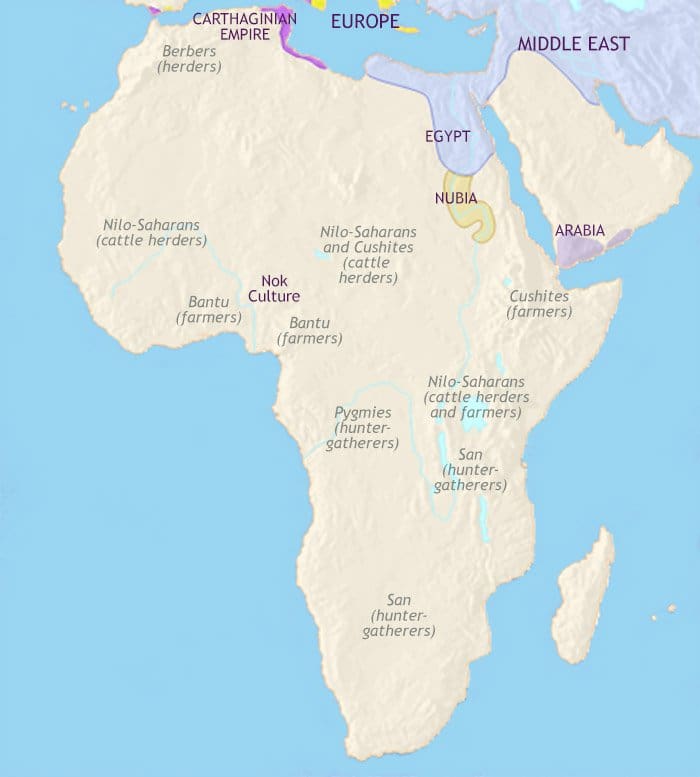 Map of Africa at 500BCE