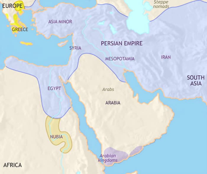Map of Middle East at 500BCE