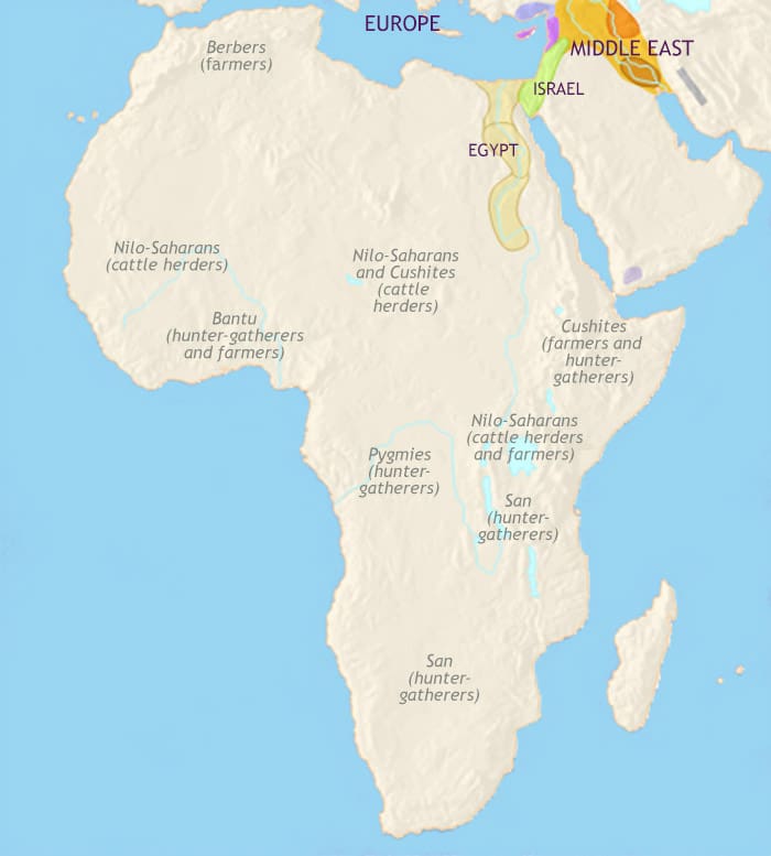 Map of Africa at 1000BCE
