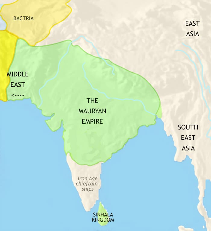 Map of India and South Asia at 200BCE